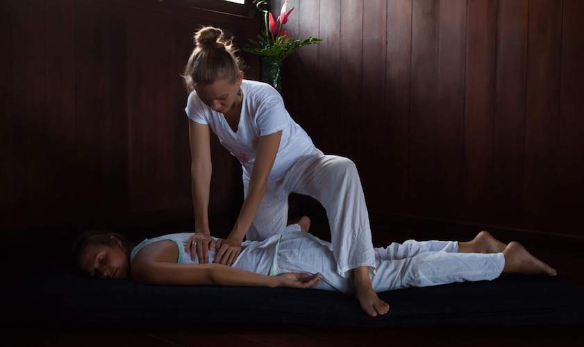 Photo of me making thai massage